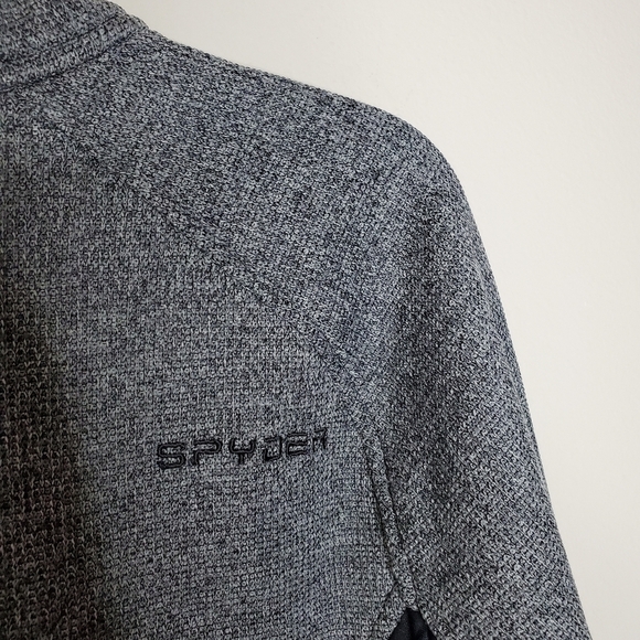 Spyder Outbound Black Fleece Lined Half Zip Pullover Sweatshirt - Picture 8 of 11